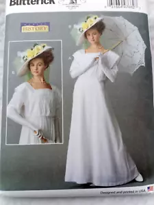 Costume vittoriano Titanic edoardiano Gibson ragazza, cappello modello da cucire Butterick B6610 - Foto 1 di 14