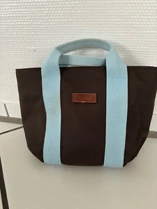 CLOSED sportlich-elegante kleinere Handtasche braun-hellblau - Bild 1 von 4