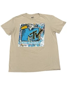 MTV Graffiti Graphic Logo 2022 T-Shirt 100% Cotton Size L RN 67585 - Picture 1 of 6