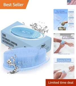 Silicone Exfoliating Body Scrubber – Dual-Sided Silicone Loofah for Shower, B... - Picture 1 of 9