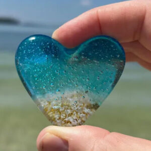 Heart Glass Beach Pocket Heart Keepsake Handmade Ocean Souvenirs Love Gift