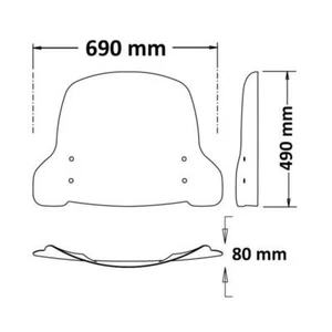 Isotta Windschutzscheibe leicht rauchig niedrig Segway E125 2021-2023 - Bild 1 von 5