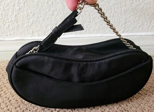 AUTÉNTICO CHRISTIAN DIOR LONA COSMÉTICO/BOLSO DE VIAJE/BOLSA CORREA DE CADENA NUEVO SIN ETIQUETAS NEGRO - Imagen 1 de 13