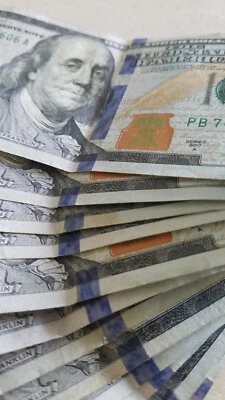 Lot 13x One Hundred ($1,300) Dollar Bills Real U.S. Money from Pack. Normal Cash - Image 1 of 4