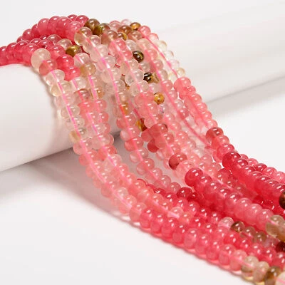 07-Разноцветный драгоценных камней гладкий Rondelle бисер размер 5 x 8 мм 15,5'' бусы - Изображение 1 из 3