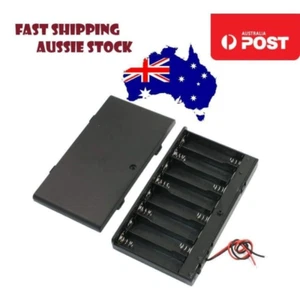 8 x 1.5V AA 12V 8xAA Battery Case Holder Box Storage Switch Lid Cover - Bild 1 von 2