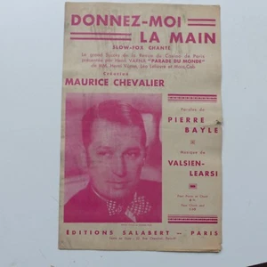 Partition donnez moi la main MAURICE CHEVALIER - Imagen 1 de 1