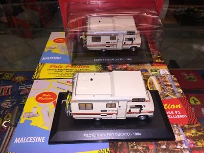 1:43 HACHETTE PILOTE R 470 FIAT DUCATO CAMPER 1984 NEW IN BLISTER FREE SHIP.WORL - Immagine 1 di 4