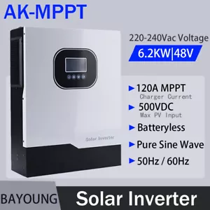 Inversor solar fuera de red BY-AK6200W 48V onda sinusoidal pura 120A MPPT con WIFI - Imagen 1 de 9
