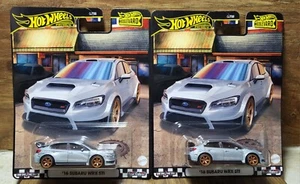HOT WHEELS PREMIUM BOULEVARD ‘16 SUBARU WRX STI  ( LOT OF 2 )  SILVER VHTF 2024 - Picture 1 of 3