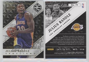 2015-16 Panini Limited Spotlight Gold /25 Julius Randle #79