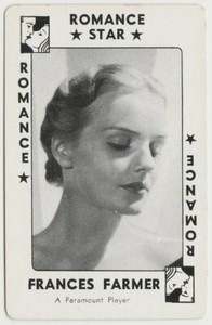 Frances Farmer 1938 Transogram Movie Millions Game Card - Film Star