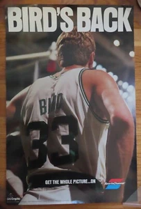 Promo LARRY BIRD No. 33 BOSTON CELTICS "Bird's Back" SPORTS CHANNEL 16x24 Poster - Picture 1 of 4