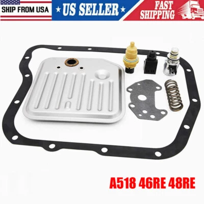 A518 46RE 48RE Transmission Filter Kit Solenoid & Sensor For Dodge RAM 1500 3500 - Image 1 of 4