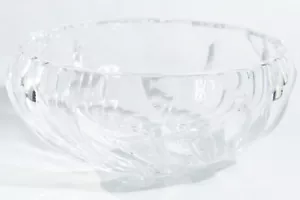 Vintage Crystal Bowl with Swirl Design, Glass Candy Bowl Serving Bowl - Picture 1 of 6