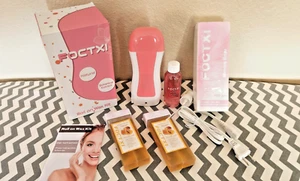 Kit de cera enrollable, kit de rodillos de cera para mujer depilación/2 cartuchos 100 tiras - Imagen 1 de 4