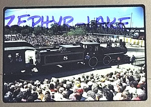 1981 35mm Slide 1st Sacramento Railfair (May 6) S.L. of CAL Steam #8 on Display - Picture 1 of 2