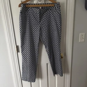Laundry by Shelly Segal Los Angeles Damengröße 10 marineblau und weiß Muster Hose - Bild 1 von 12