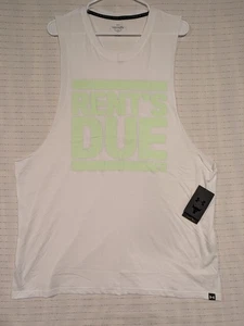 Under Armour Project Rock Rents Due White Gym Tank Top Sleeveless Mens XXL - Picture 1 of 8
