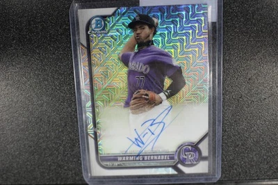 2022 Bowman Chrome Mega Box Mojo Auto Warming Bernabel - Image 1 of 2