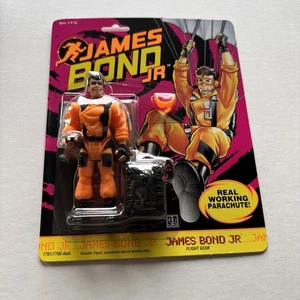 James Bond JR 1991 Flight Gear mit echt funktionierender Fallschirm Figur Hasbro JC - Bild 1 von 10