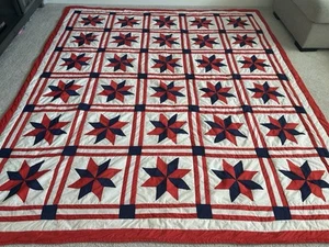 Trapunta vintage patchwork fatta a mano Americana 86x100 - Foto 1 di 8