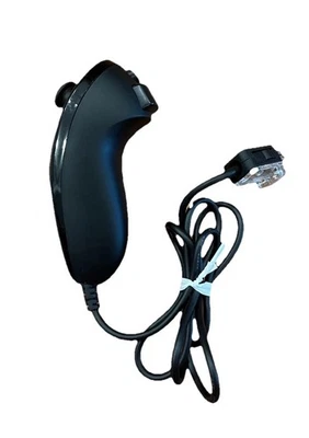 Nintendo Wii Nunchuck Controller OEM Official RVL-004 Black Nunchuk Tested Works - Image 1 of 4