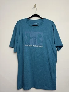 T-shirt uomo Under Armour taglia XL logo blu misto cotone elasticizzato corta slv - Foto 1 di 5
