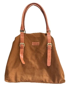 VINTAGE SELTENE WASHINGTON REDSKINS CANVAS LEDER BEUTELTASCHE REDSKIN LOGO GEFÜTTERT - Bild 1 von 19