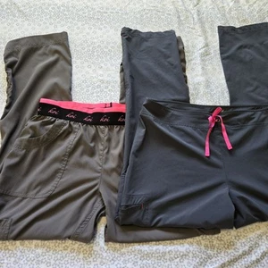 Koi Lite Scrub Pants Womens Sz L Spirit Slim Stretch & Smitten Large Nursing Lot - Picture 1 of 15