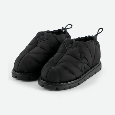 (NO CUSTOMS TAX) PRADA by Raf Simmons Re-Nylon black padded slip on shoes 9 / 42 - Image 1 of 4