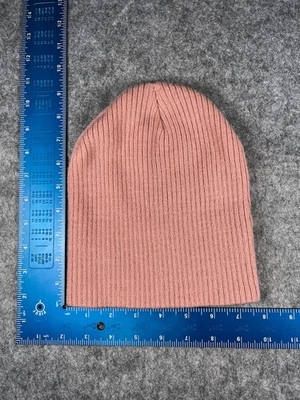 Forever 21 Gorro Toque Mujer Talla Única Rosa Acanalado Tejido Acrílico Esquí Foto 1 de 4