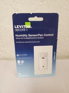 Leviton Decora In-Wall Humidity Sensor for Bathroom Fan Control Switch, White - Picture 1 of 6