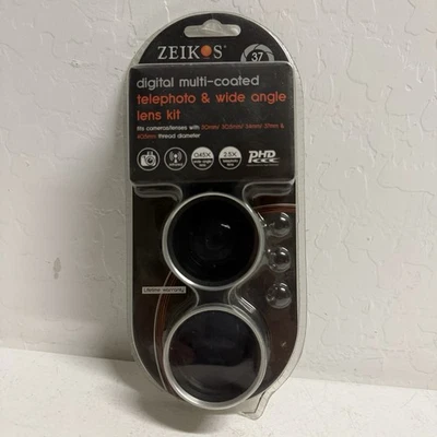 Zeikos Telephoto(2.5x), Wide Angle(.45x) lenses for 37mm lens BRAND NEW - Image 1 of 4