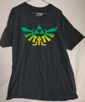 Camisa The Legend of Zelda Para Hombre XL Gris Trifuerza Nintendo Manga Corta Juegos  Foto 1 de 4