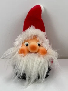 1984 Rennoc Stofftier Weihnachtswichtel runder Ball mollig Gummi mit Gesicht Plüsch Vintage lesen - Bild 1 von 7
