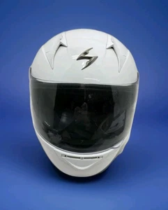 Scorpion EXO-R410 Full Face Motorcycle Helmet White - Size M 7-1/8 ~ 7-1/4  EUC - Picture 1 of 14