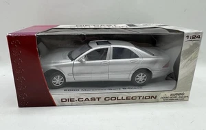MotorMax Die-Cast Collection 1:24 Gray 2000 Mercedes-Benz S-Class NEW SEALED - Picture 1 of 7