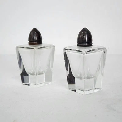 VTG Elegant Hand Cut Crystal Salt and Pepper Shaker Set Made in Japan Art Deco - Image 1 of 4