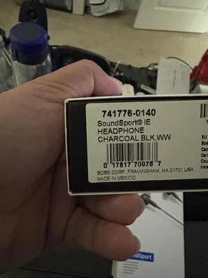 Bose SoundSport IE Headphones 741776-0140 Charcoal Black - New In Box Unopened - Image 1 of 4