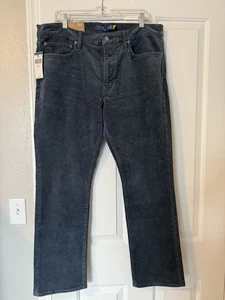 Polo Ralph Lauren Varick Slim Straight Corduroy Stretch Men Pant 35x30 deep blue - Picture 1 of 12