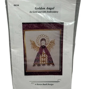 GOLDEN ANGEL Gold & Silk EMBROIDERY kit by Karen Buell - Picture 1 of 3