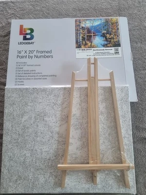 Paint By Numbers  Framed Canvas Set With Easel - Image 1 of 2