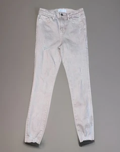 Vervet Peony Distressed Destroyed Crop Skinny Jeans Pink T5263 Raw Hem Damen 25 - Bild 1 von 14