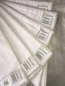 Pottery Barn Metallic Gold Platinum Set of 6 Cotton Linen Placemats HOLIDAY - Picture 1 of 7