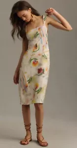 Anthropologie Klaas Jonkman Sleeveless Square-Neck Linen Midi Dress Off... - Picture 1 of 16