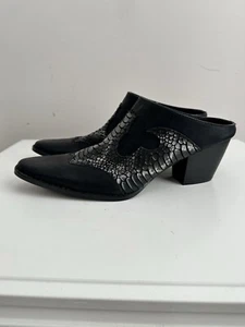 Coconuts by Matisse Peyton Western Mule Black Snake NWT Boot Barn 9.5 - Picture 1 of 6