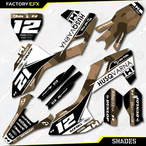 Brown Shades Racing Graphics Kit fit 16-18 Husqvarna TC FC 125 250 300 450 - Bild 1 von 8