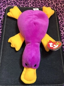 Patti the Platypus Beanie Baby RARE TY 1993 4. Generation mit Etikett Rarität - Bild 1 von 7