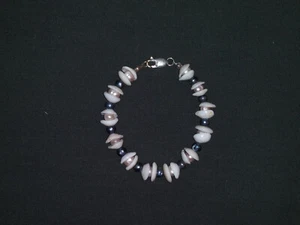 Süßwasserperlen & Puka Muschel Armband - Sterling - Hand Made Hawaii - Kauai - Bild 1 von 1